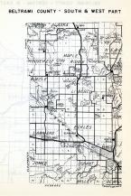 Beltrami County - South and West, Roosevelt, Maple, Ridge, Buzzle, Liberty, Werner, Lammers, Eckles, Jones, Minnesota State Atlas 1954
